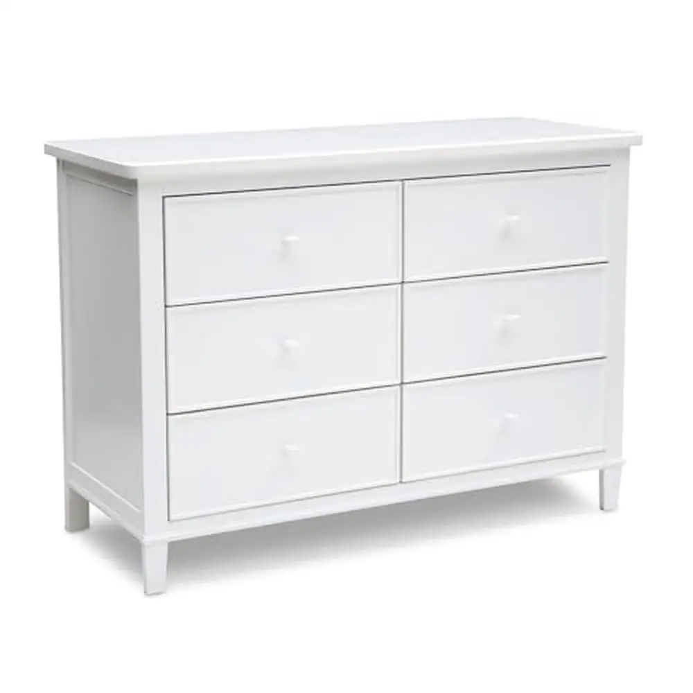 6 Drawer Dresser Haven Interlocking Drawers Greenguard Gold Certified White Organize Storage Safe ASTM F2057 Tested Non-Toxic