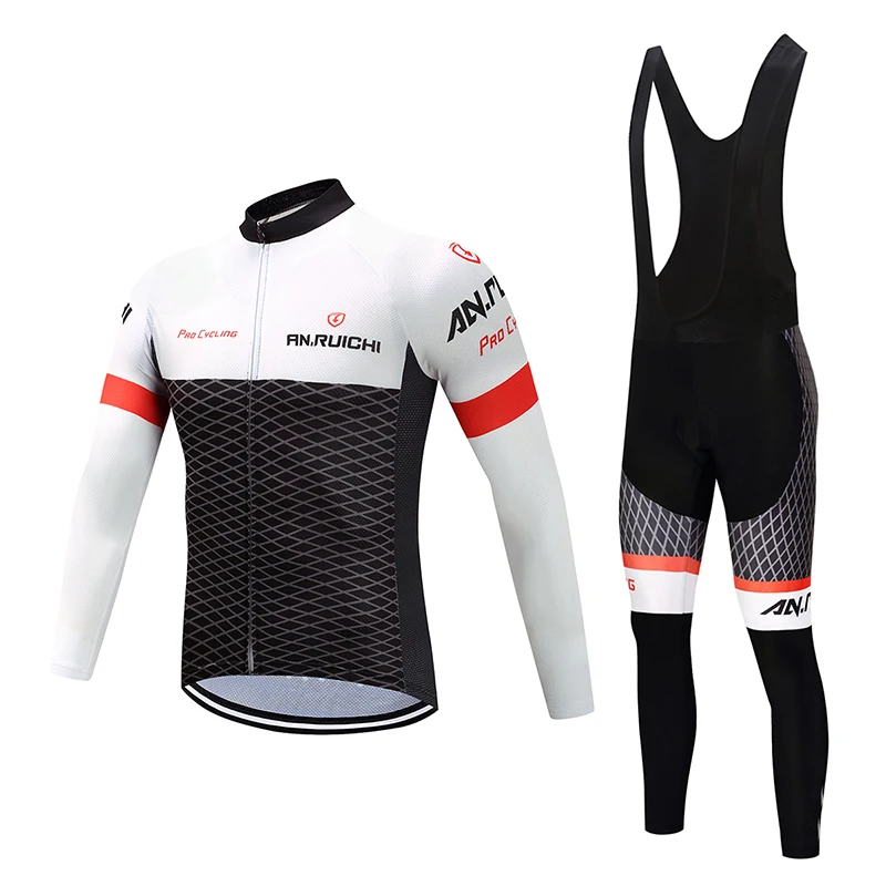 

Men Long Sleeve Bicycle Cycling Sets Anti-sweat Brief White 3D Padding Cushion Sport Jerseys Customized/Wholesale Service