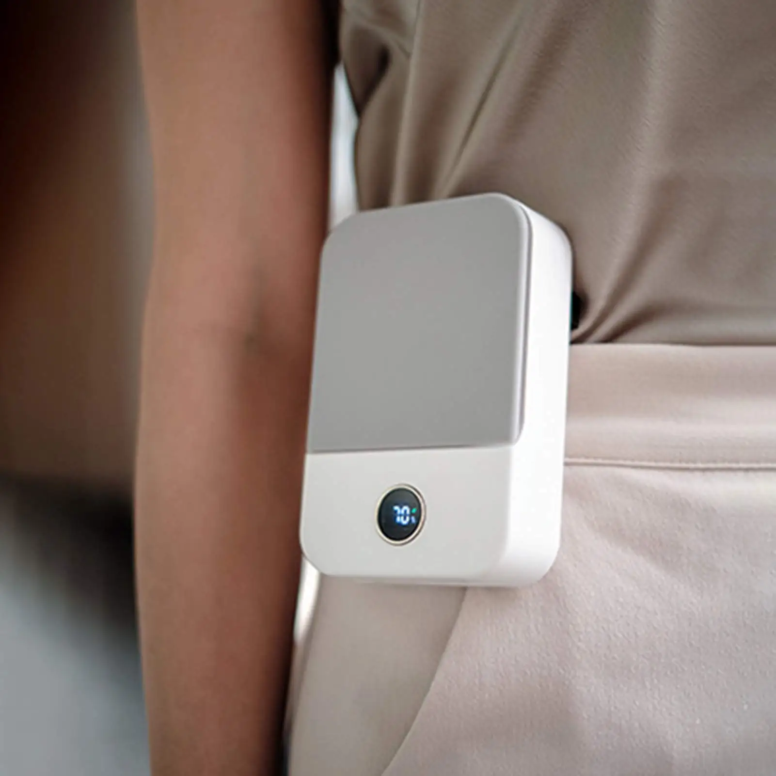 Ventilador portátil con pantalla LED para el cuello, enfriador recargable para exteriores