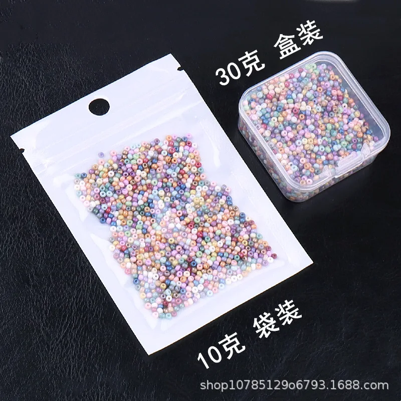 2mm super high-quality color wear-resistant pearl color glass rice beads DIY handmade beaded loose beads