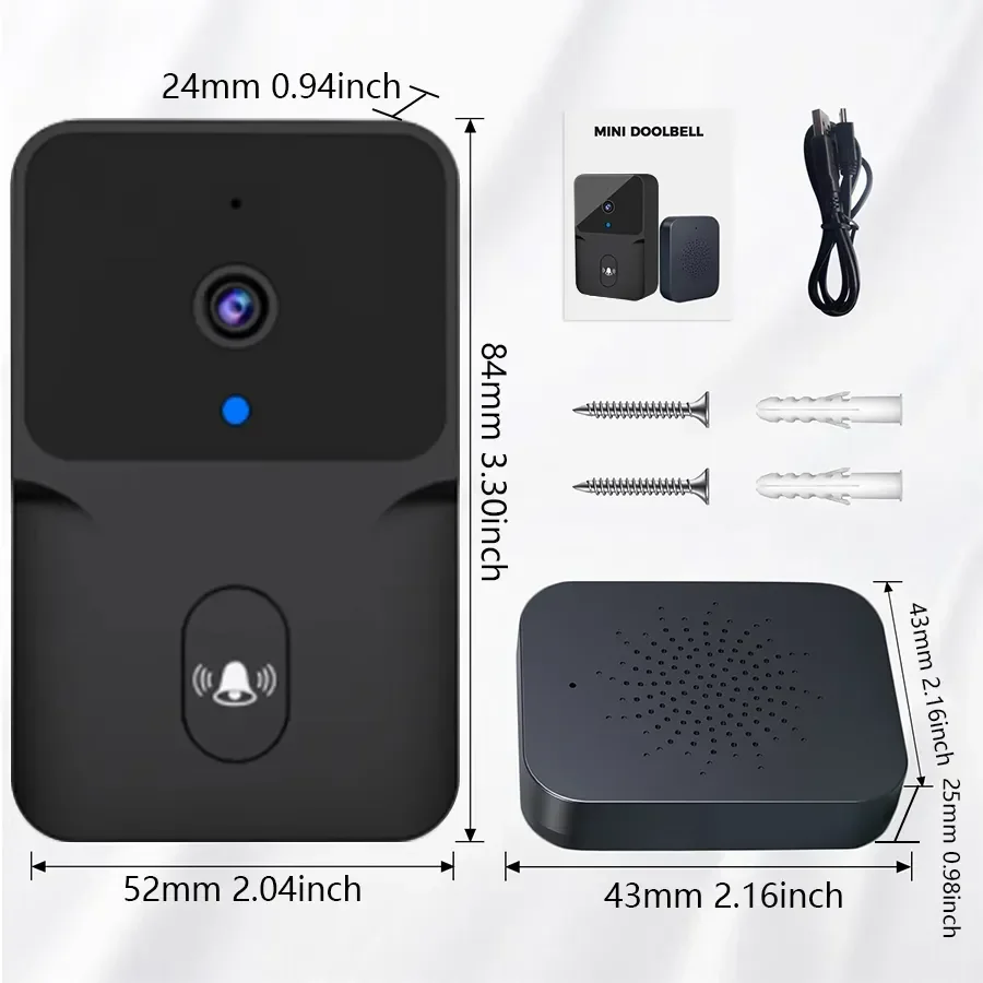 Tuya Smart Video Doorbell WiFi Wireless HD Camerabattery powered camera Security Door Bell Wi-Fi Intercom for Home Apartment