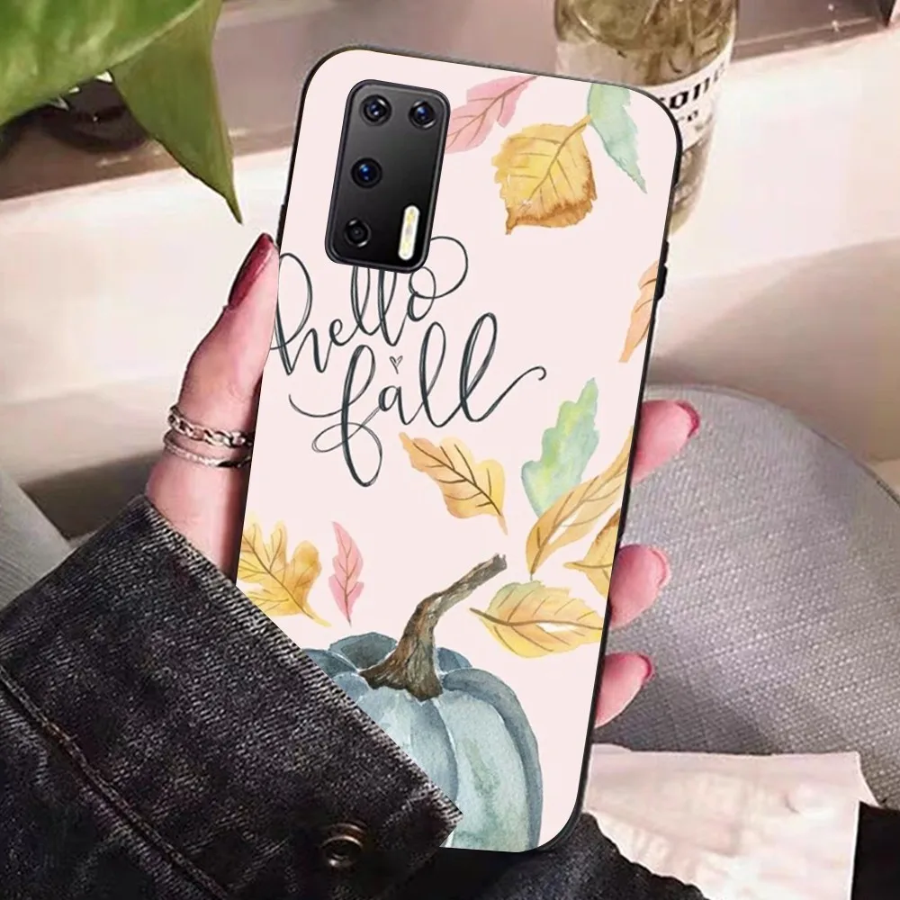 Pumpkin Happy Fall Autumn Phone Case For Huawei P 8 9 10 20 30 40 50 Pro Lite Psmart Honor 10 Lite 70 Mate 20lite