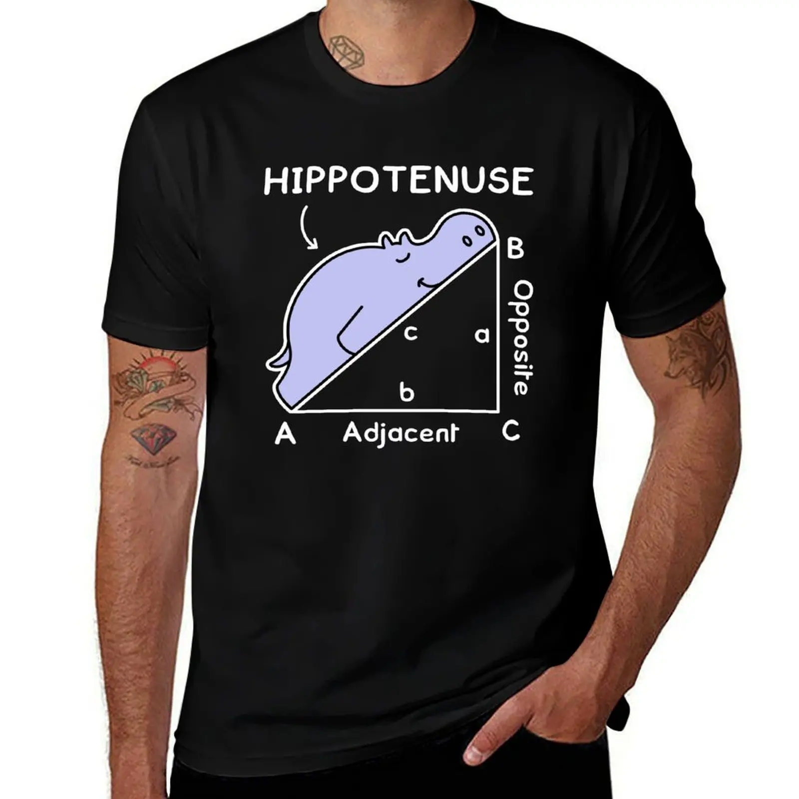 Hypotenuse Math Pun, Hippotenuse T-Shirt summer shirt Aesthetic clothing funny shirt cotton sports fans mens fashion