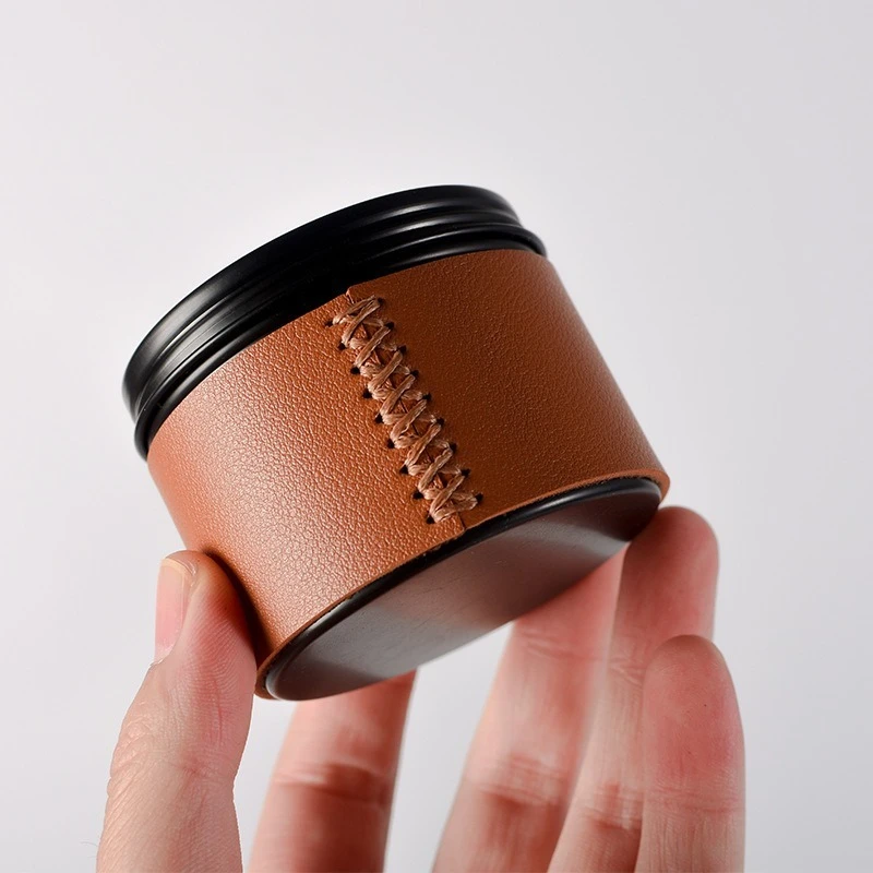 Portable Mini Coffee Bean Storage jarAluminum Alloy Coffee Powder SealedTank Outdoor camping Coffee bean TeaStorage Container