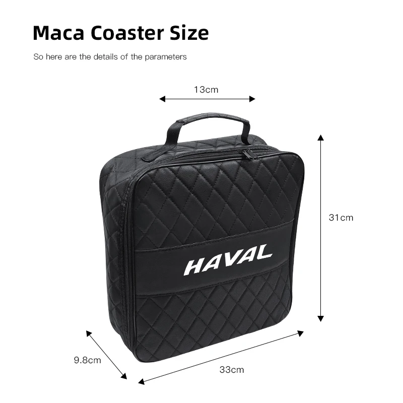 Car Storage Bag Leather Organizer Case For Haval H6 Jolion H9 F7X F7 Dargo H1 H2S Car Rechargeable Gun Storage Box Accessories
