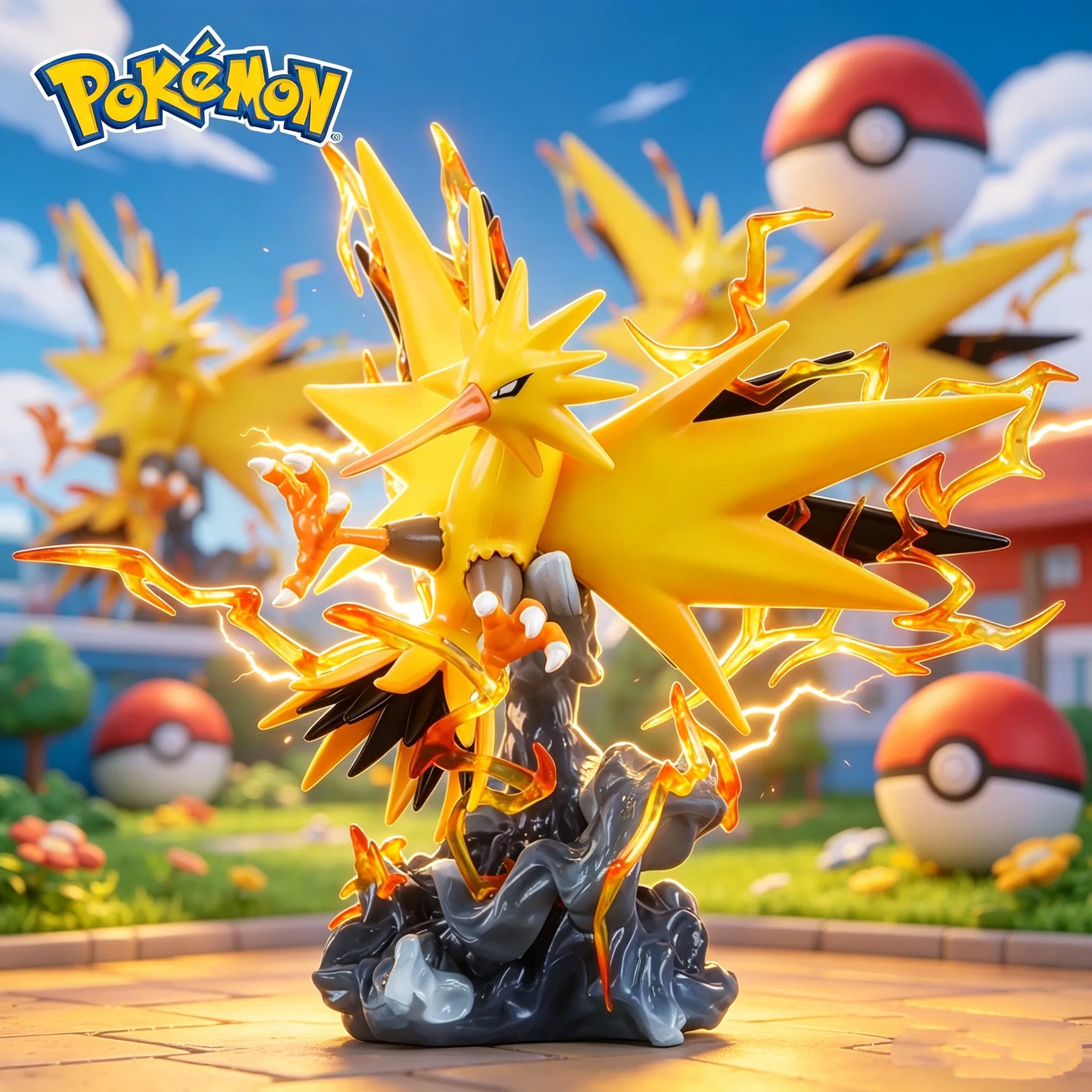 Figurine Anime Pokemon Zapdos, 15.5cm/6,1 pouces, figurines d'action Pokemon, modèle de Collection en Pvc, jouets, cadeaux