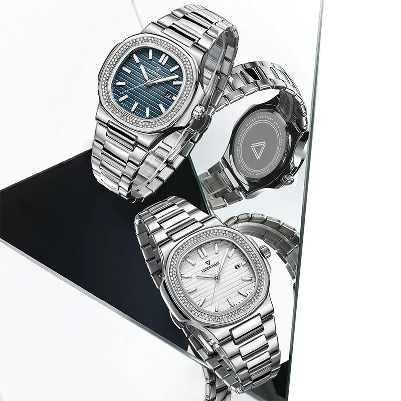 Orologio al quarzo da uomo Mark Fairwhale alla moda, impermeabile, in acciaio inossidabile, con datario luminoso, orologio delle migliori marche