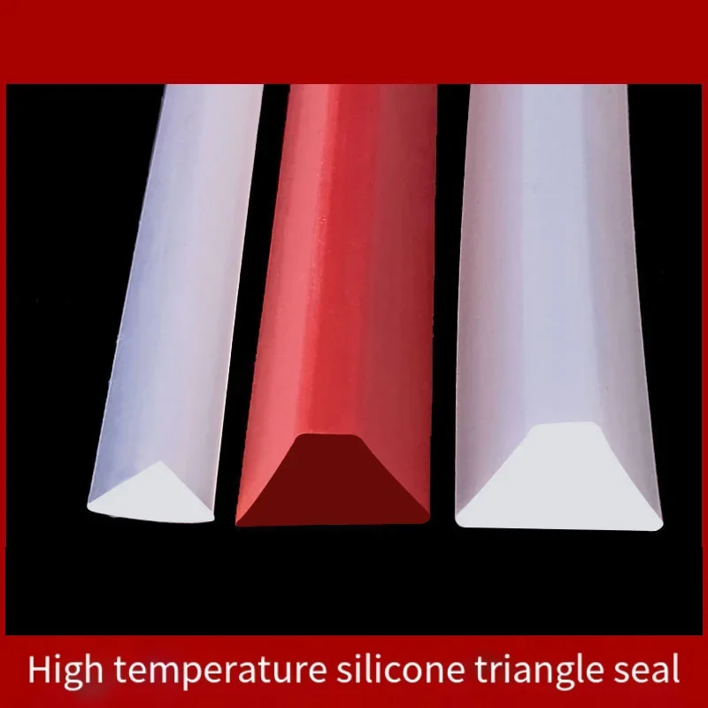 1M Custom Silicone Rubber Sealing Strip Self-adhesive Isosceles Right-angled Triangle Shape High Temperature Resist Bar  White