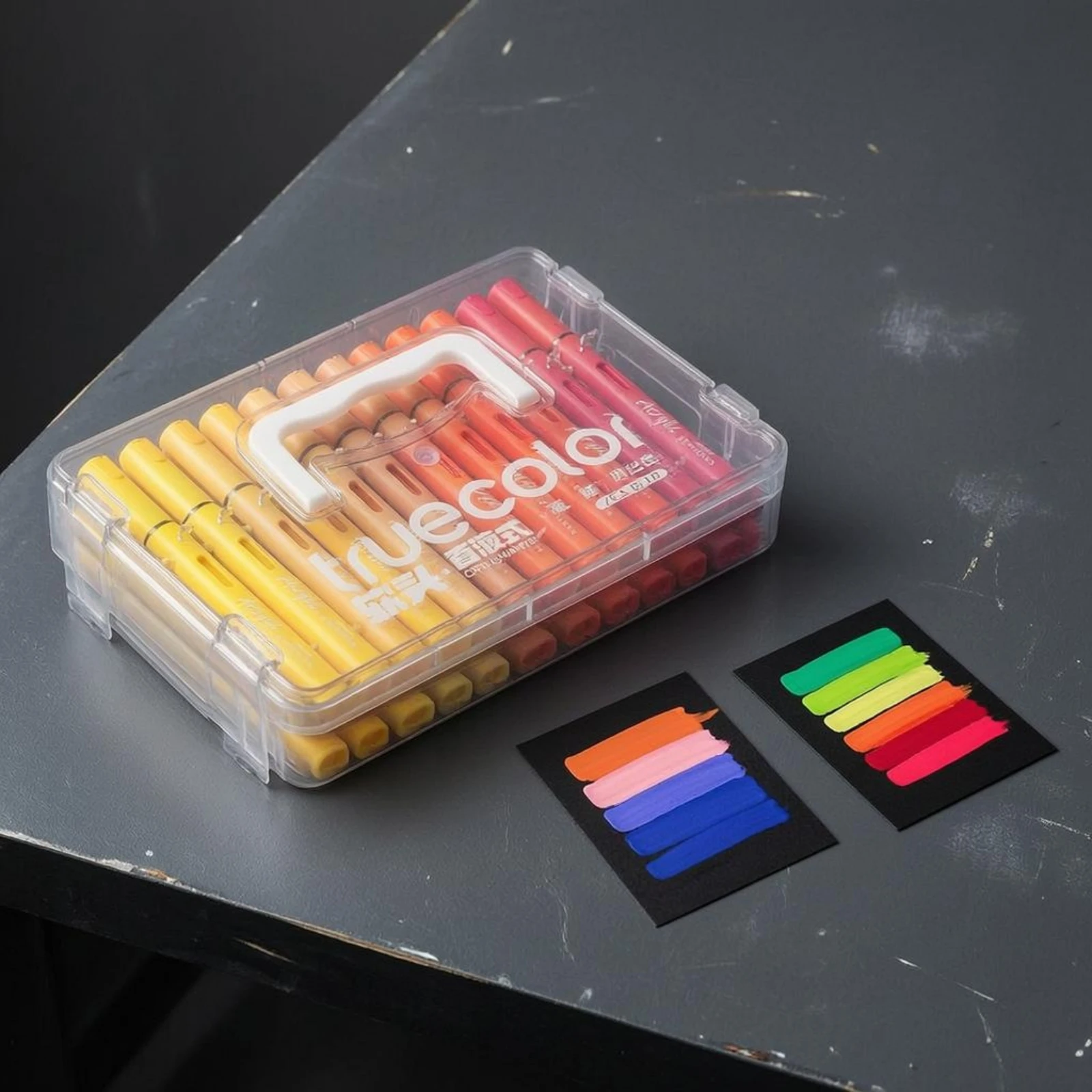 36 Pieces Acrylic Marker Set Fine Soft Tips 36-Piece Marker Set Sketch Pens Direct-Liquid Art Supply for Drawing, Coloring