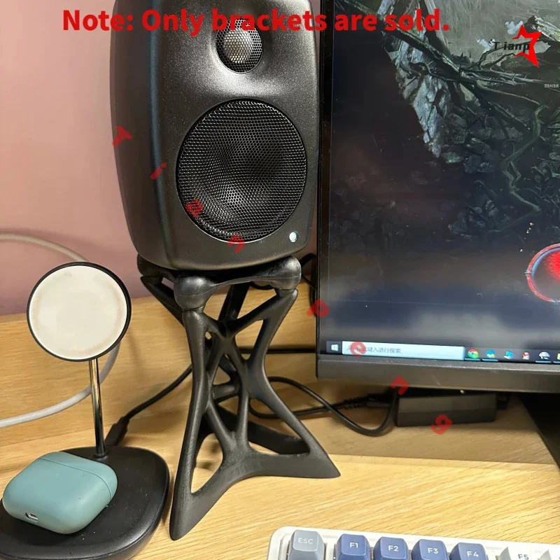 Space‑efficient Multi‑scene Holder Rack Frame for Genelec 8020 G2 Speaker Multi‑function Anti Slip Desktop Audio Base