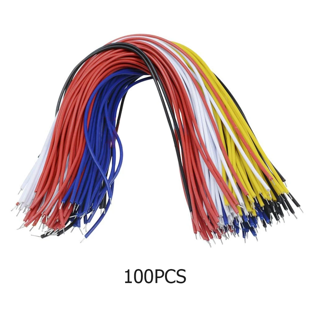 Solder Cable Copper Fly Jumper Wire 100pcs/lot 20cm Heat-resistant Cable Wire Soft Wire Tin Plated Breadboard PCB