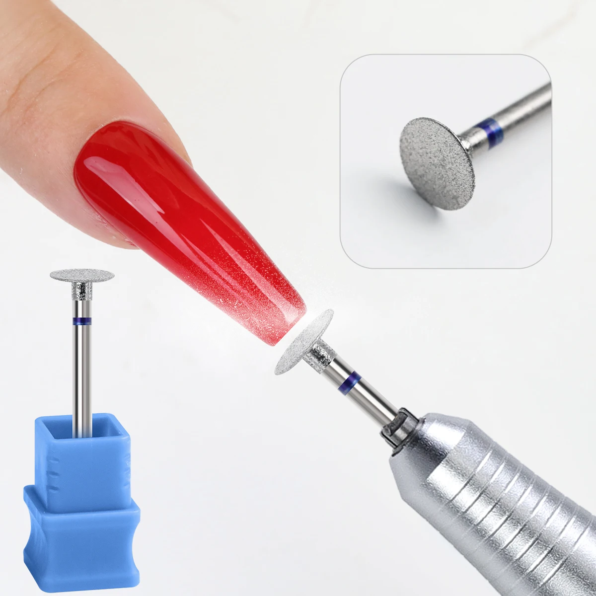 

1Pc Diamond Nail Drill Bit Milling Cutter For Cuticle Clean Gel Overflow Removal Manicure Pedicure Tool