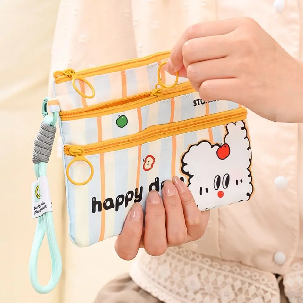 Fashion dengan Pegangan Tas Koin Ritsleting Dompet Multifungsi Dompet Kapasitas Besar