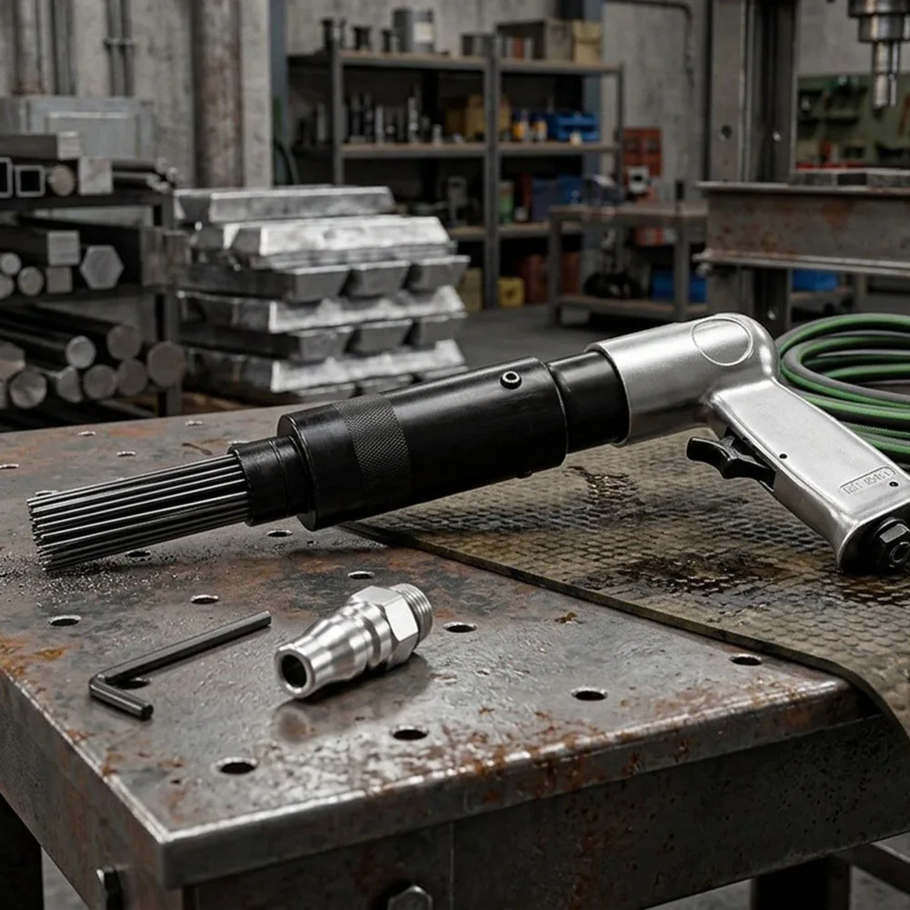 for Air Hammer Tool Air Needle Scaler High-power Performance 19 Hardened Manganese Steel Needles 3mm Needle Diameter