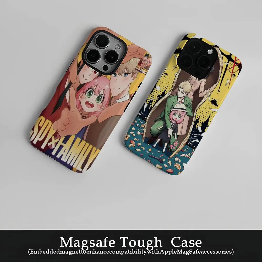 

Spy X Family Phone Case Film Korean INS For IPhone 16 15 14 13 12 11 Pro Max Plus Luxury Magnetic Double-layer Cover