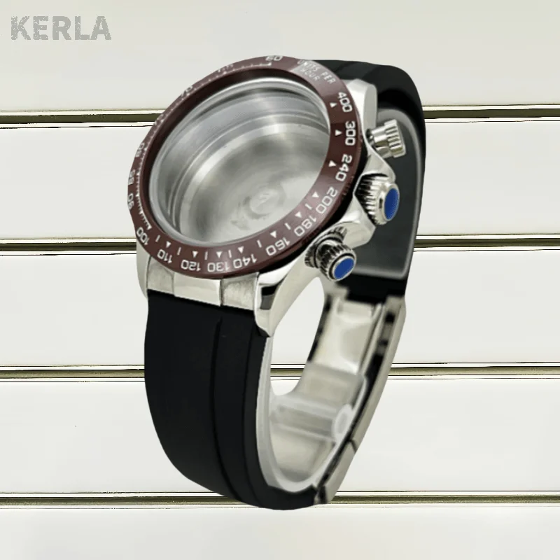 39,2mm Silber-Roségold Herrenuhr Stahlgehäuse für Daytona VK63 VK64 Quarzwerk Gehäuse Uhrenteile Zubehör Passend für 20mm Armband – Detail 7