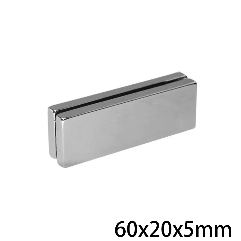 60x20x5 Block Strong Magnet 60mm x 20mm x5mm For Home Refrigerators, Offices DIY 60x20x5mm Powerful Magnet 60*20*5