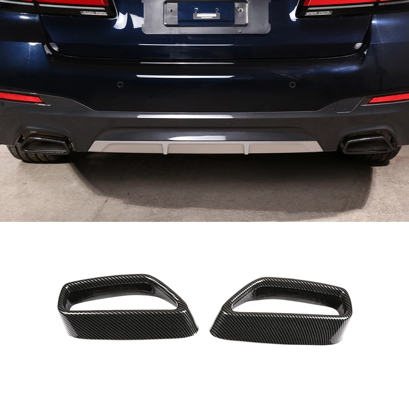

For BMW 5 6 Series G30 G31 G32 GT 2018-2023 Car Tailpipe Decorative Cover Tail Back Exhaust Muffler Tip Pipes Protective Covers