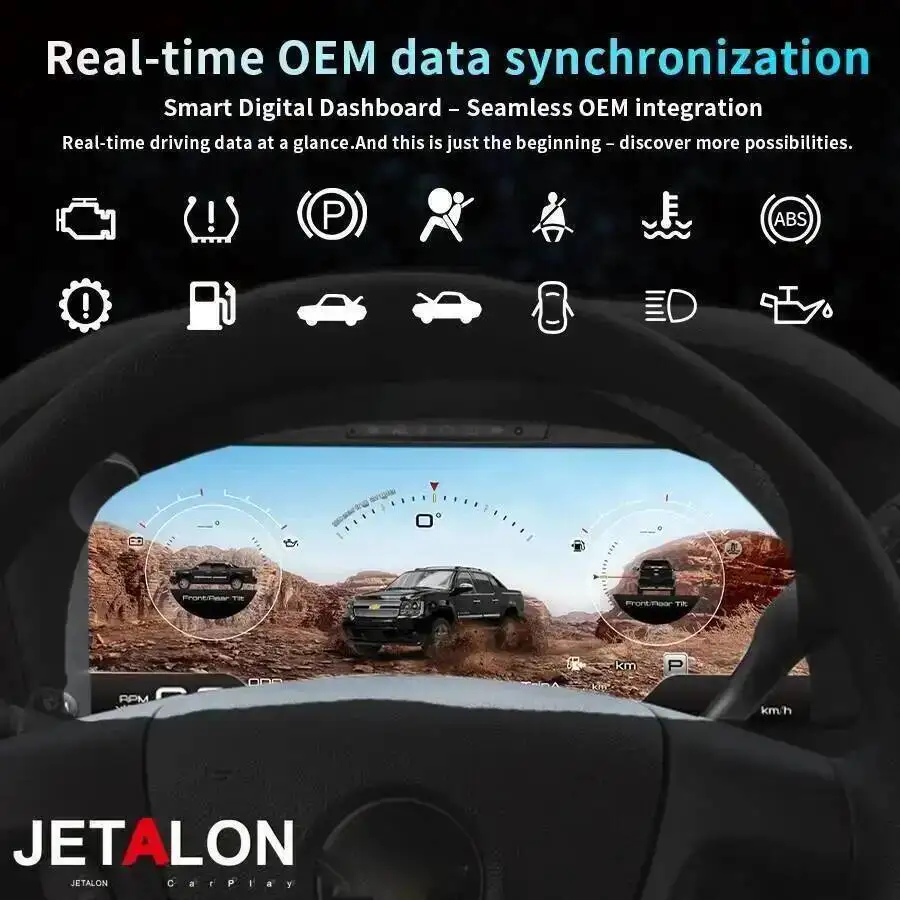 Linux-panel de tablero de instrumentos digitales LCD para coche, velocímetro, 15,1 pulgadas, para Chevrolet Silverado Suburban Tahoe 2007-2013