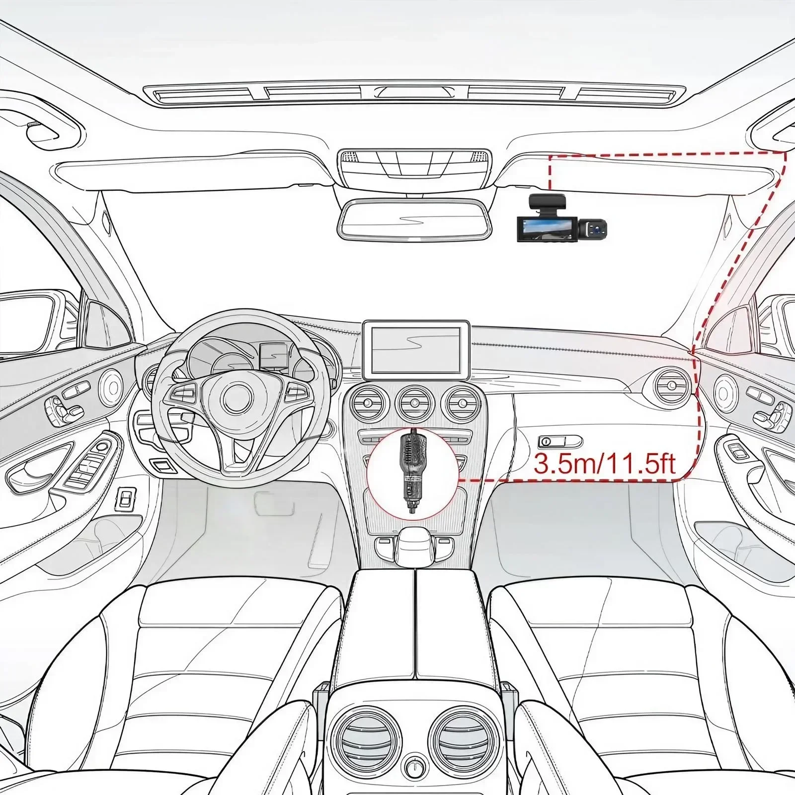 1080P HD Front and Rear Dual Lens Dash Cam Car DVR with IR Night Vision G Sensor 3 16 Inch IPS Screen Wide Angle 170 Degree Parking Monitor Loop Recording Motion Detection WDR Support 128GB Max Built in Mic Super Capacitor