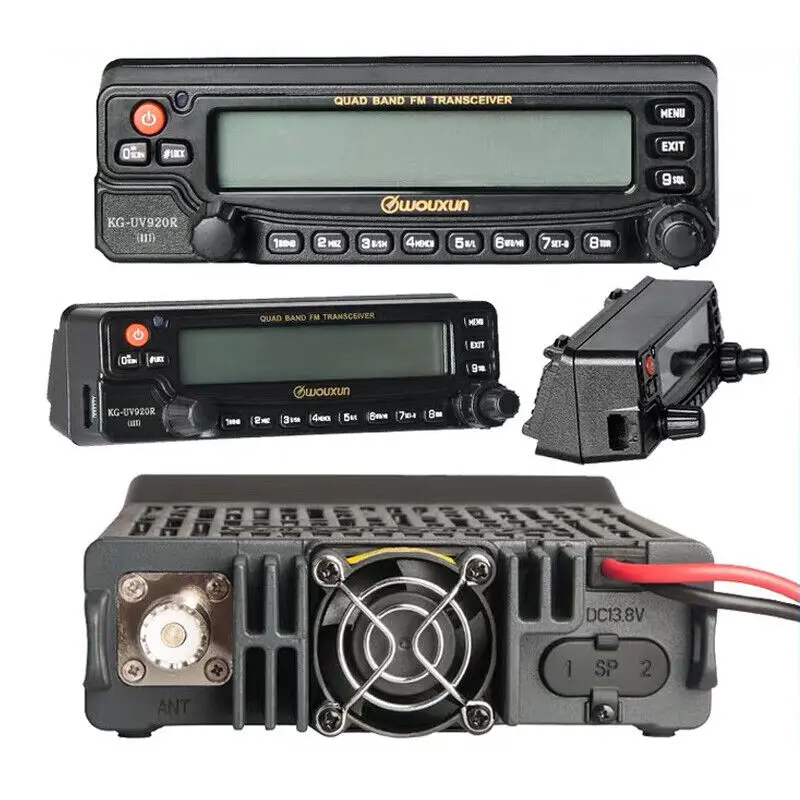 Original WouXun KG-UV920R(III) Radio móvil de doble banda para coche VHF/UHF 136-174/400-480MHz DTMF Mic KGUV920R Radio móvil para coche