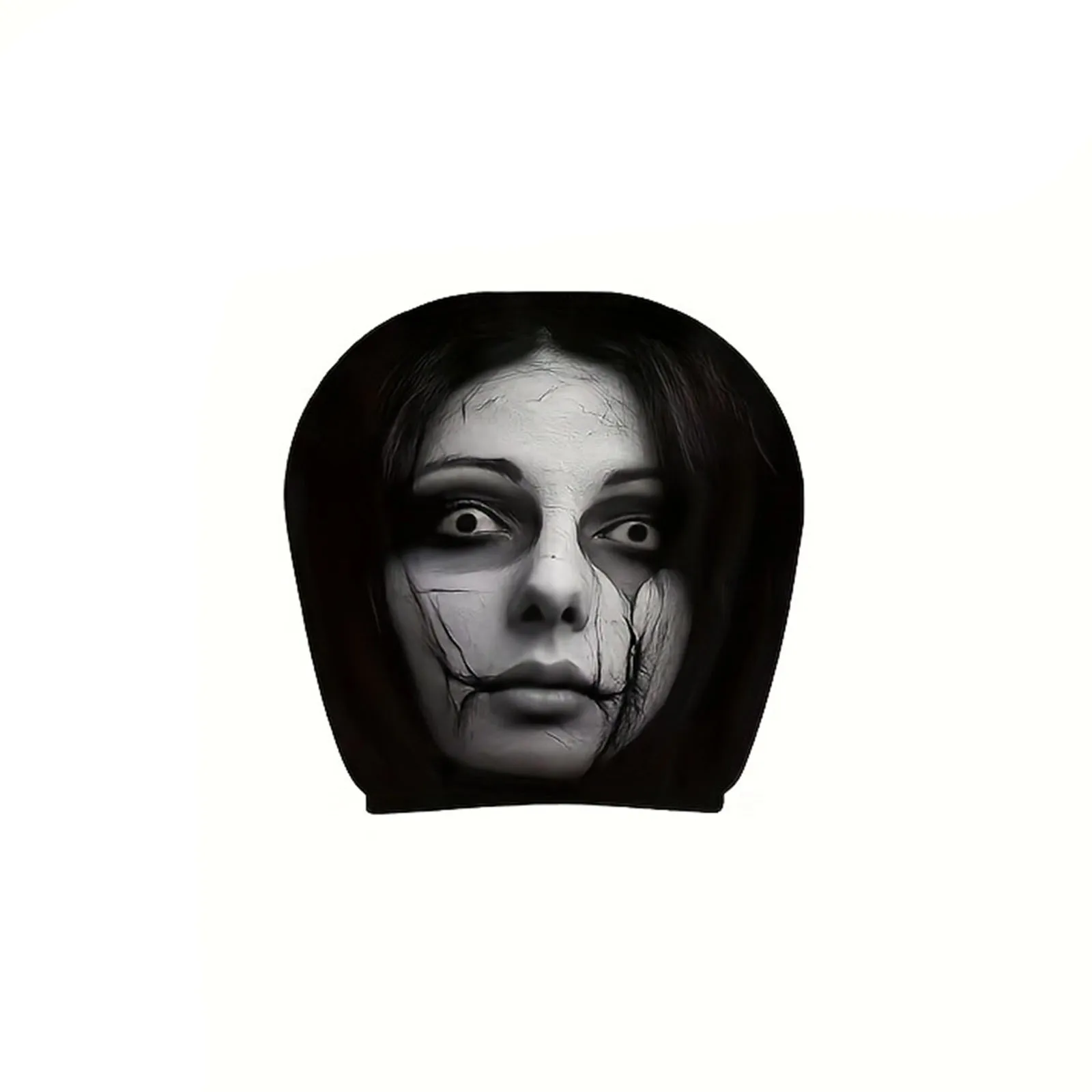 1PC High Elastic Horror Pattern Printed Car Headrest Covers Halloween Home Bar Haunted House Scary Scene Props Chair Case