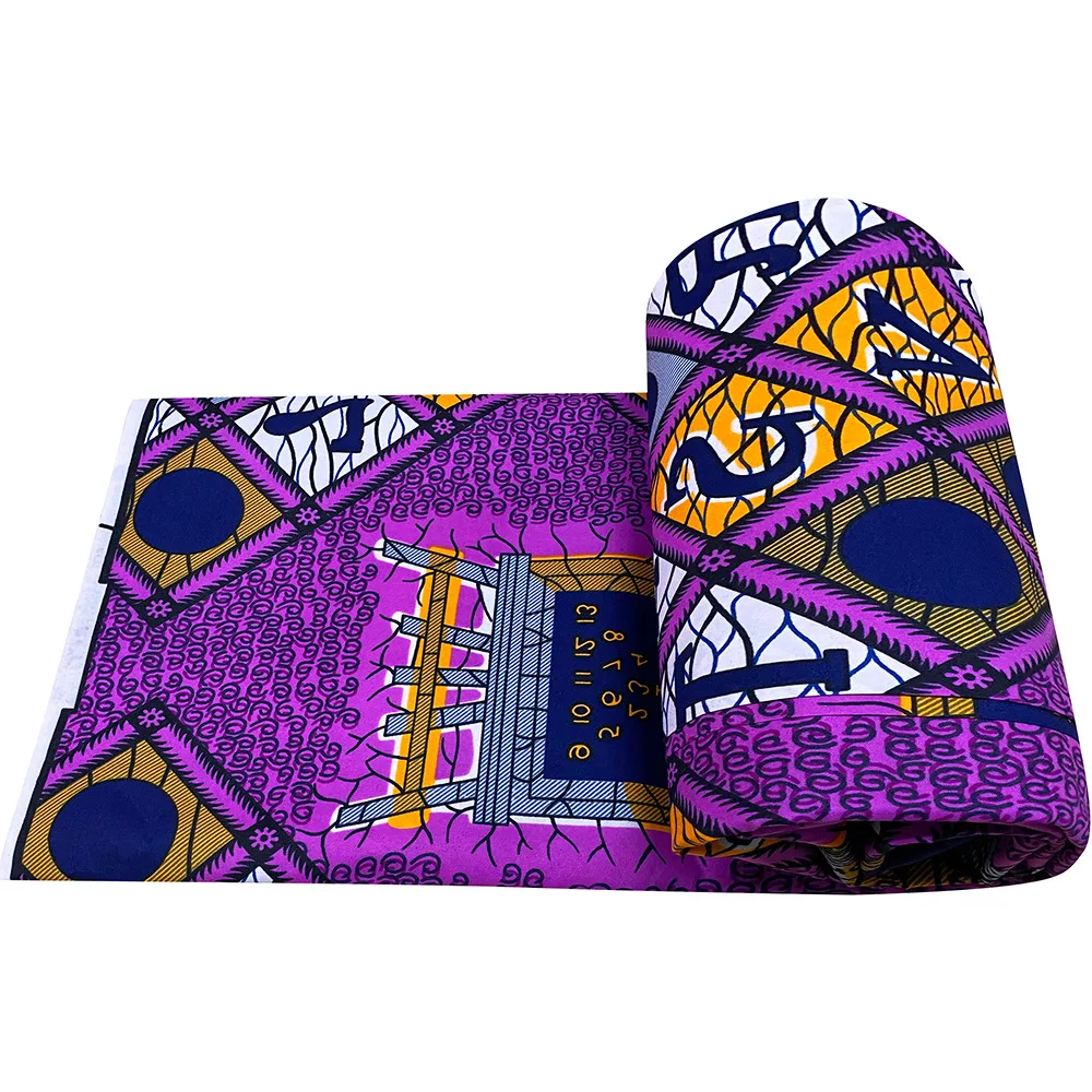 Bulk African Ankara Wax Fabric 100 Polyester Dutch Wax Garment Making Factory Direct