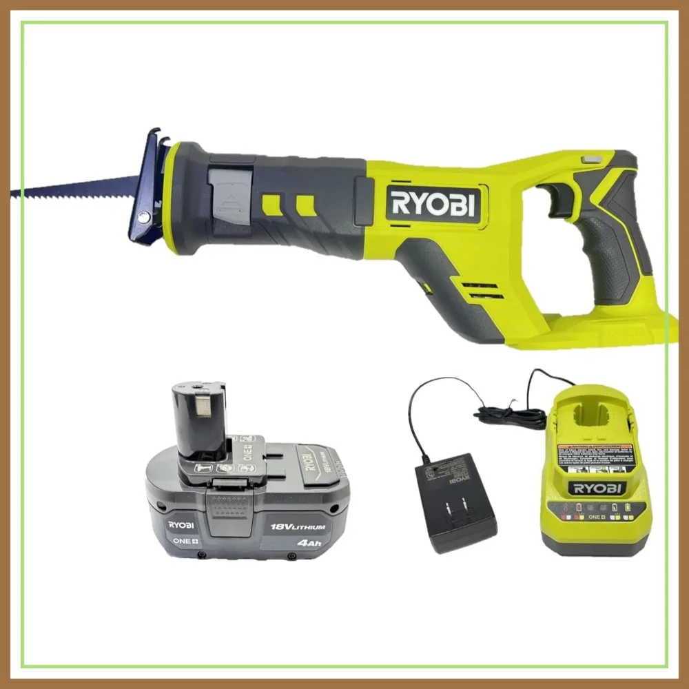 

18V Cordless Reciprocating Saw Kit with 4.0Ah Battery and Charger