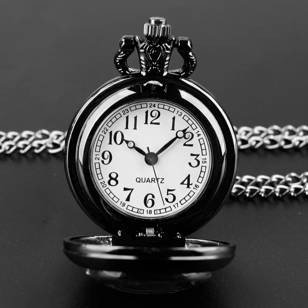 Tokyo Ghoul Design Glass Dome Quartz Pocket Watch With Durable Chain Arabic Numeral Dial For Men And Women Creative Gifts