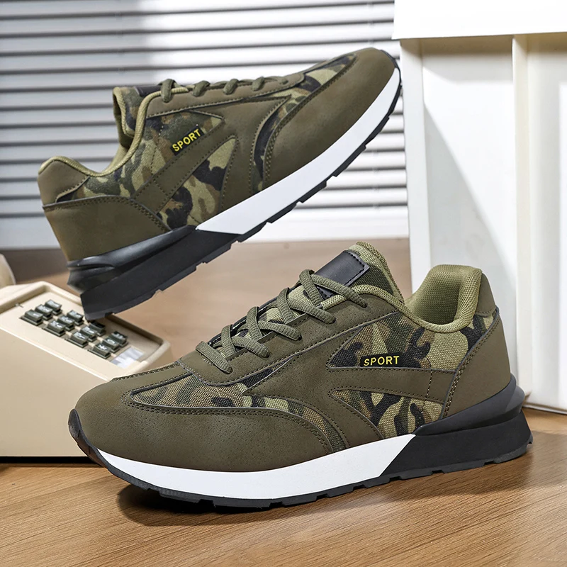 

Men's Casual Sneakers - Men's Stylish Lace-Up Running Shoes - Color-Blocked Lace-Up Walking Shoes - Provides Good Grip and Comfort, Breathable and Comfortable, Suitable for Daily Outdoor Activities, Skateboarding Shoes, Hiking Shoes, Sporty Casual Style
