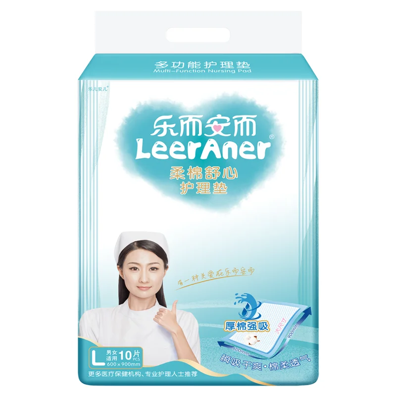Leeraner 10pcs Incontinence Bed Pads 60x90cm Thick Absorbent Disposable Underpads for Elderly Adults & Maternity