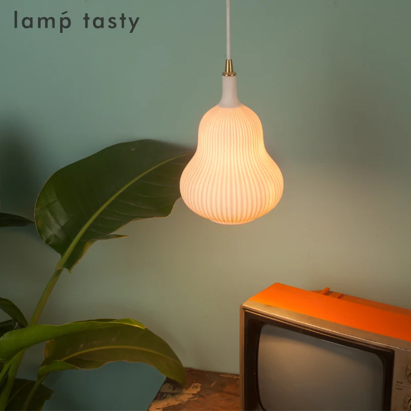 Chinese Japanese style creative personality bedroom bedside study bar counter restaurant handmade ceramic pendant light