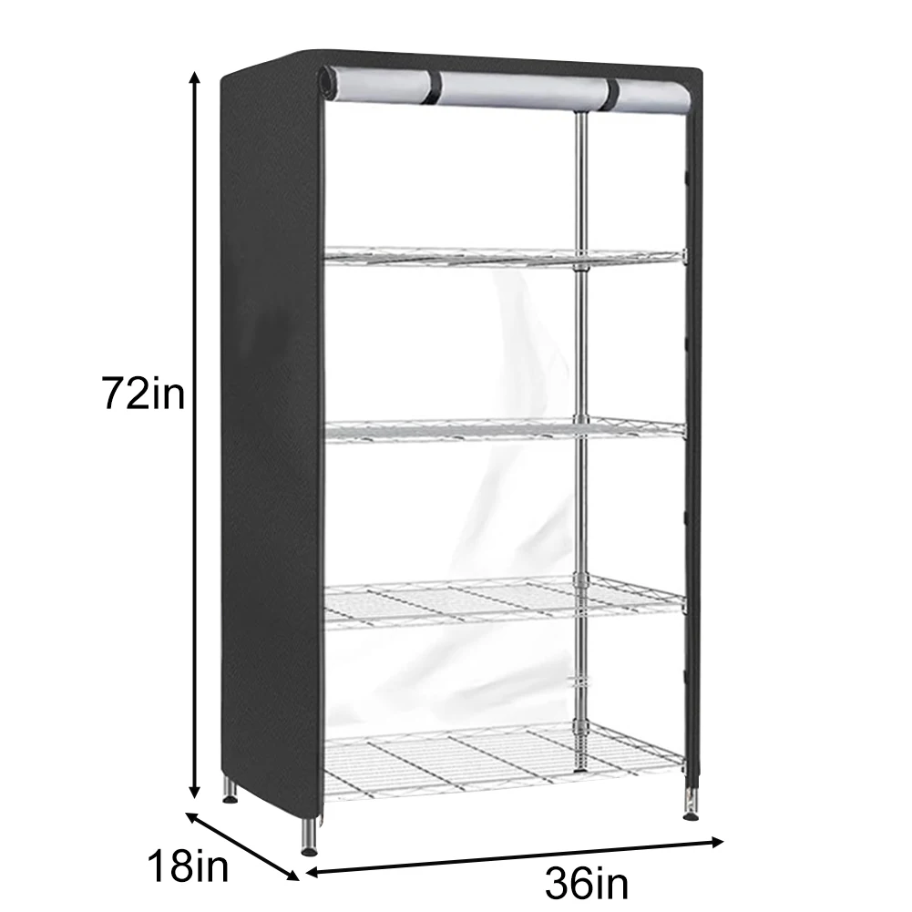 Outdoor Storage Storage Shelving Unit Cover Shelving Cover With Zippers Clear Visibility Easy Access Outdoor Use