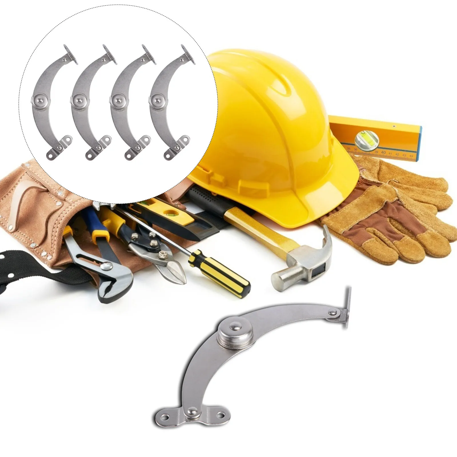 

4Pcs Support Pull Rods Premium Stainless Steel Strong Load-Bearing Hinges for Wardrobe Cabinet Door Installation Parts