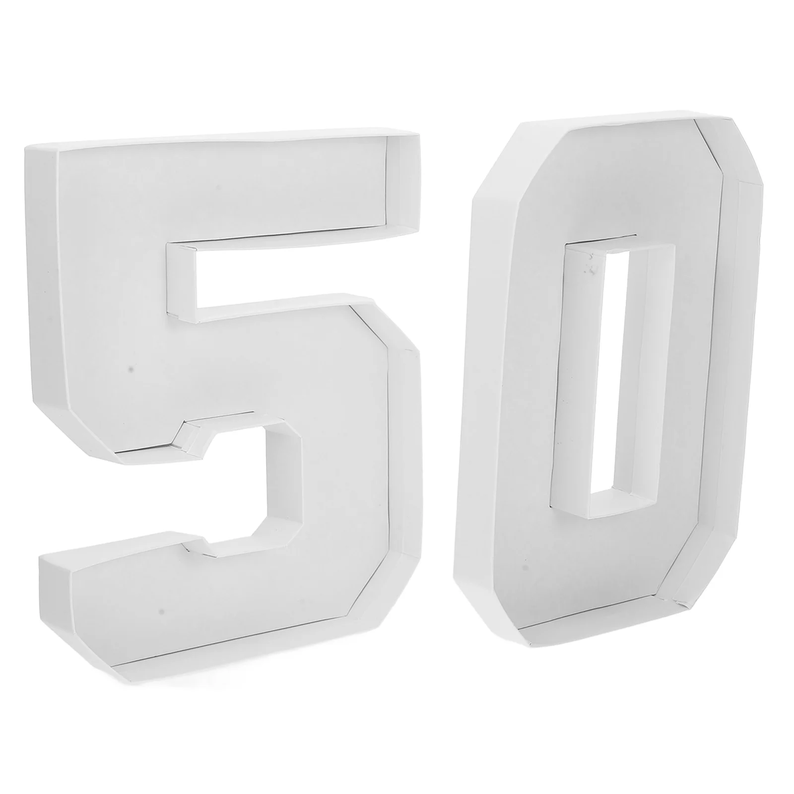 

2 Pcs Balloon Decorative Box Number Cardboard Fillable Candy Container Party Supplies Large Tray Sweets Holder