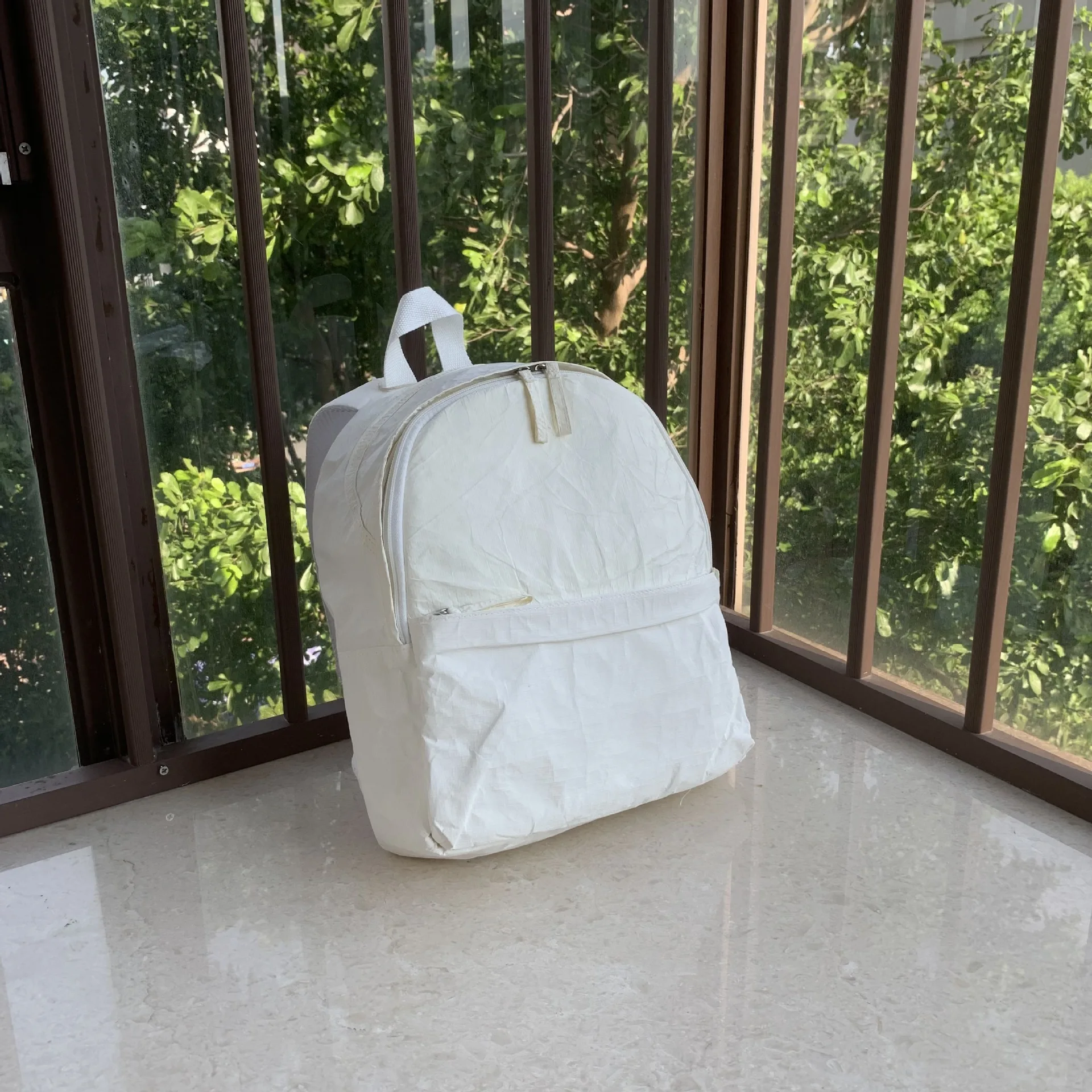 New Dupont Paper Leisure White/Black Backpack Waterproof Bag