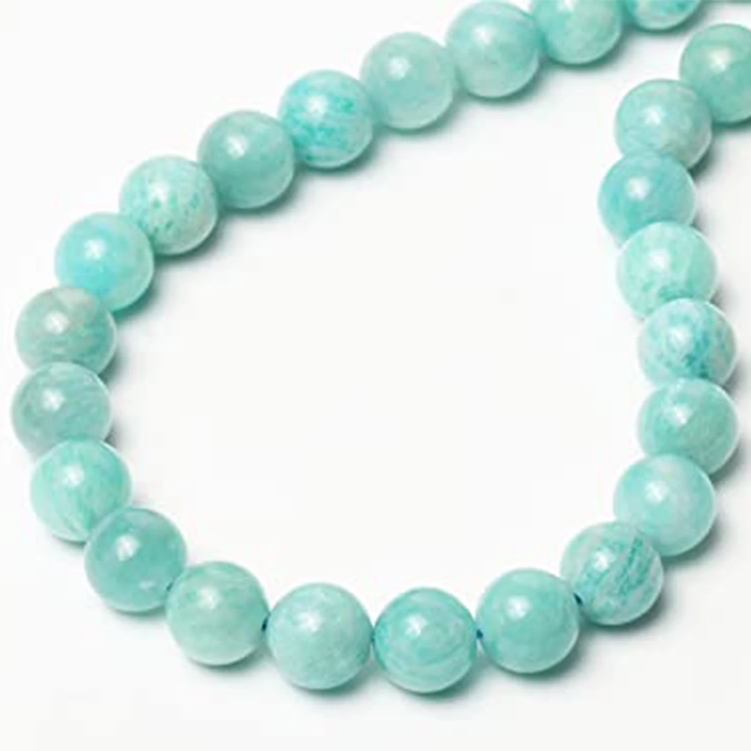 Natural Amazonite Gems Rodada Beads, Loose Beads para Fazer Jóias, Pulseira DIY, Beading Acessórios, 6mm, 8mm, AAA +