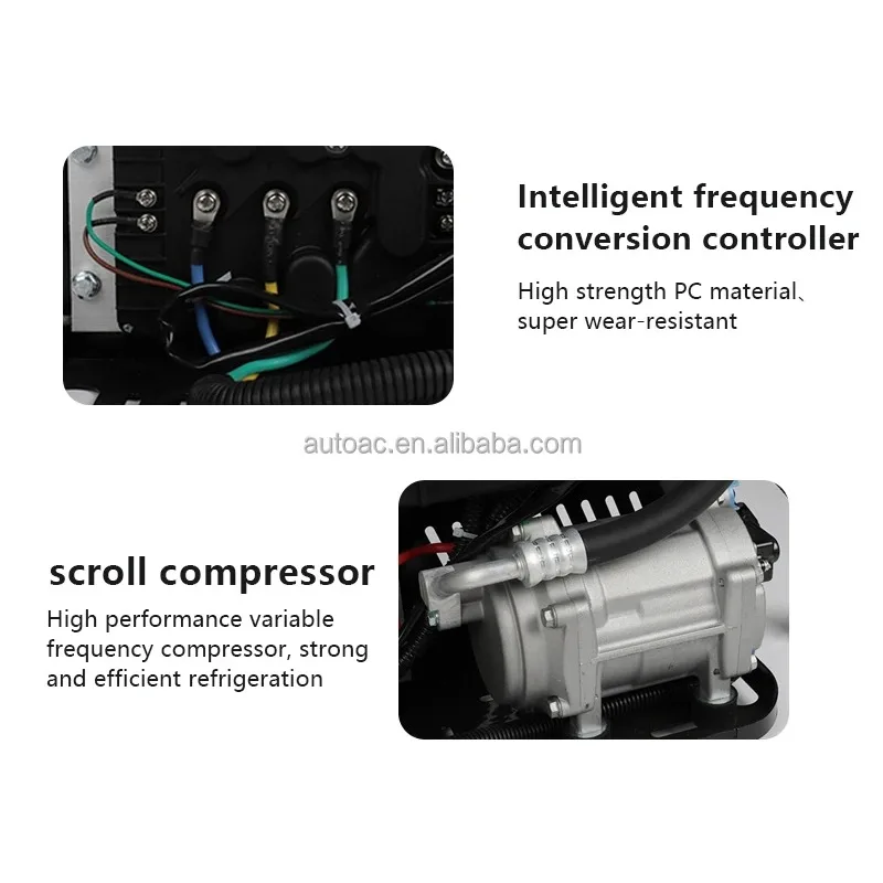 Electric Air Conditioner For Van Refrigeration Units 12v 24v Dc Split Air Conditioner For Truck