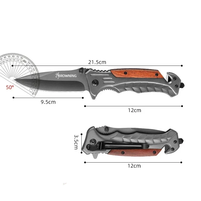 Stainless Steel Outdoor Mini Folding Knife High Hardness Defensive Folding Knife Multi-purpose Camping Survival Knife