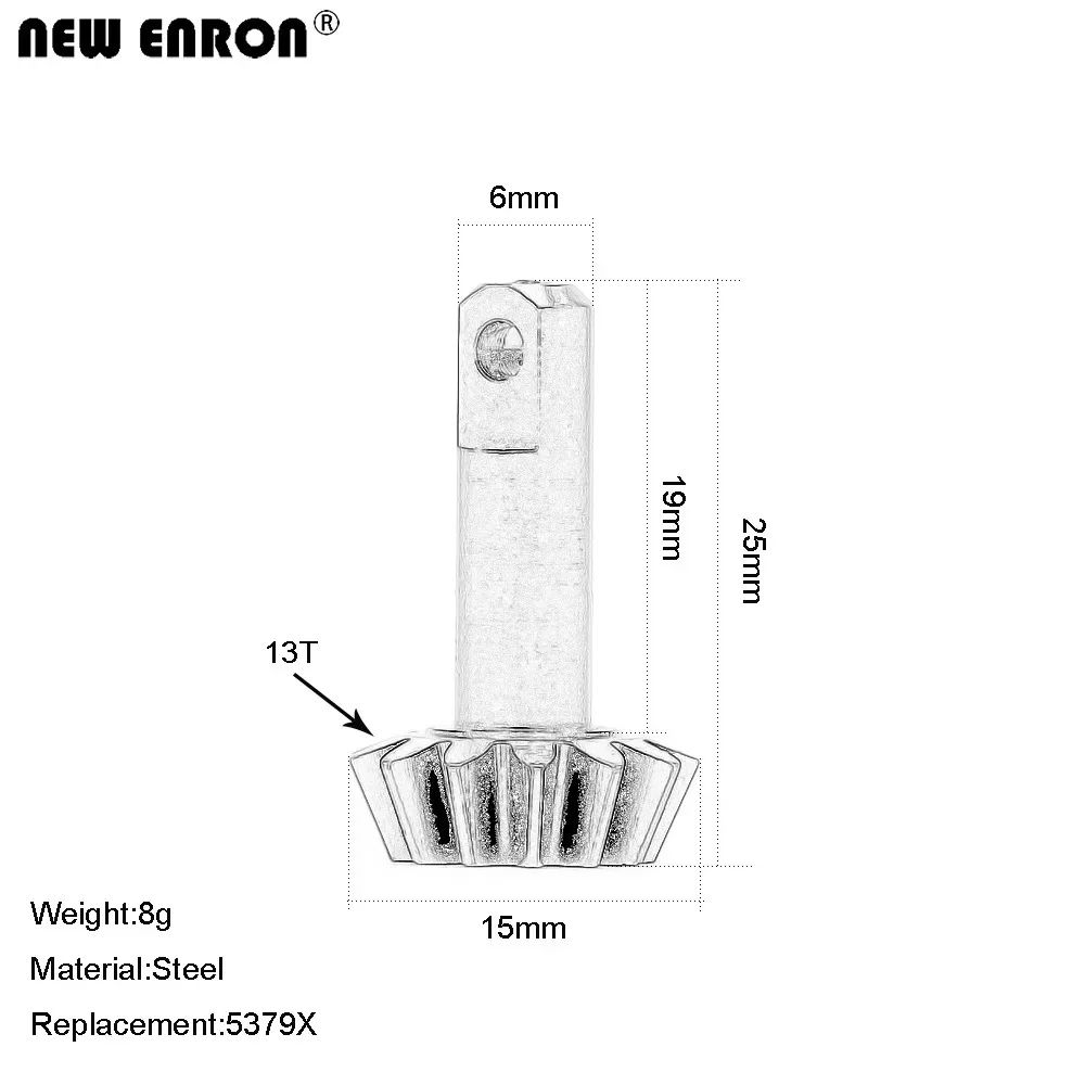 NEW ENRON #5379X Hard Steel Pinion Gear Differential for Traxxas 1/10 T-Maxx Slash Revo Hoss Summit Slayer Rustler Stampede XO-1