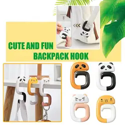 1pc Cute Cartoon Animals Hook Table Side Bag Rack Folding Office Hook Hook Side Hanger Bag Hook Handbag Desk Table Holders R0Q7