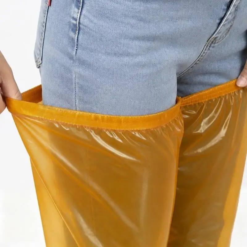 31BA Rain Leg Covers with Long Over Shoe Coverage, PVC Pull On Design for Wet Commutes, Farm Chores and Cleaning Work