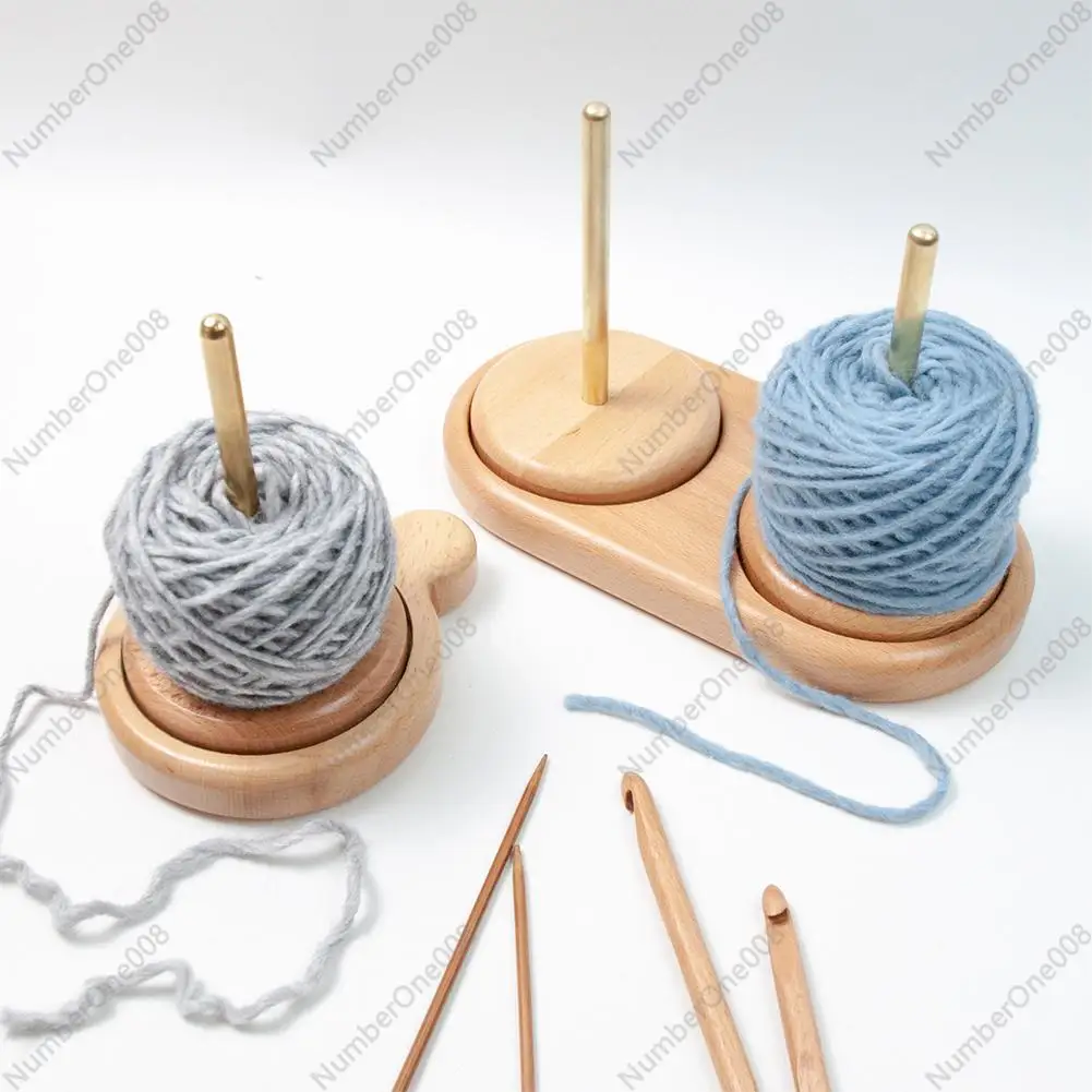 

Wooden Yarn Holder Spinning Knitting Tools Beginner Crochet Accessories Stand Sewing Thread Spool Wool Ball Winder Stand Tool