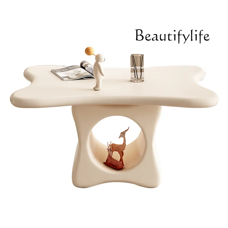 

Cream wind creative cloud coffee table household simple special-shaped coffee table