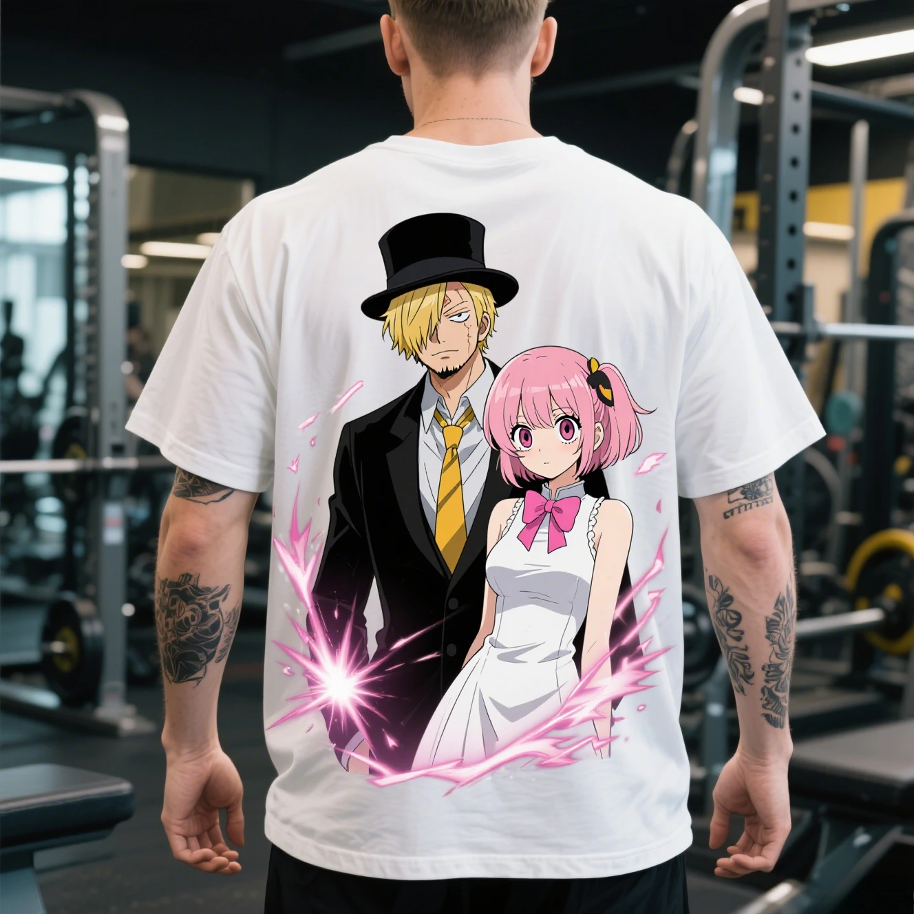 

Summer Pure Cotton Round-neck Short-sleeved T-shirts for Men and Women Are From The Famous Anime "One Piece: Sanji and Breen"