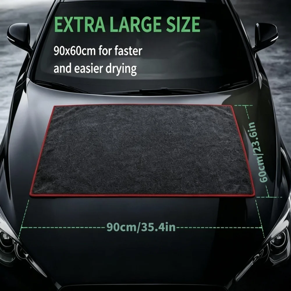 Ultra Absorbent Car Towel Microfiber Drying Towel - Ultra Absorbent Thickened Technology with Twist Ring Design