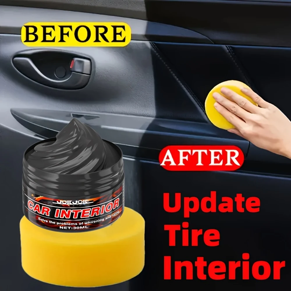 Pasta multifuncional para remodelação de pneus e interiores de automóveis - Pasta de escurecimento e brilho para painel, painéis de portas, acabamento - Re