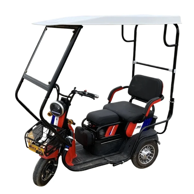 Electric Tricycle Canopy – Folding Leisure Rain Shelter & Fully Transparent Enclosed Thickened Sun Cover