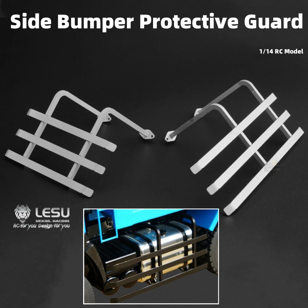 

1 пара защитных ограждений бокового бампера для 1/14 Tamiya RC Lesu Hino 6 * 6 автомобилей со стандартной загрузкой, модифицированные детали автомобиля