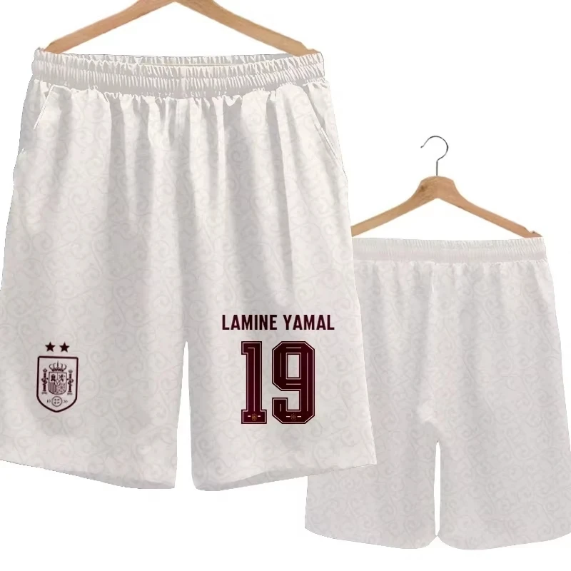 2026 Spain Team Uniform Yamal Football Fan Uniform Quick Drying Short Pants Men's Casual Pants Sports Pants  Tees FamilyMatching